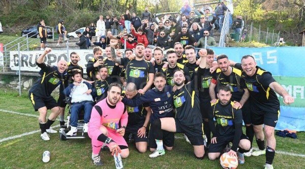 Calcio Terza, Montegrimano da record promosso in Seconda: il paese in festa. E ora mirino sulla Coppa - 
