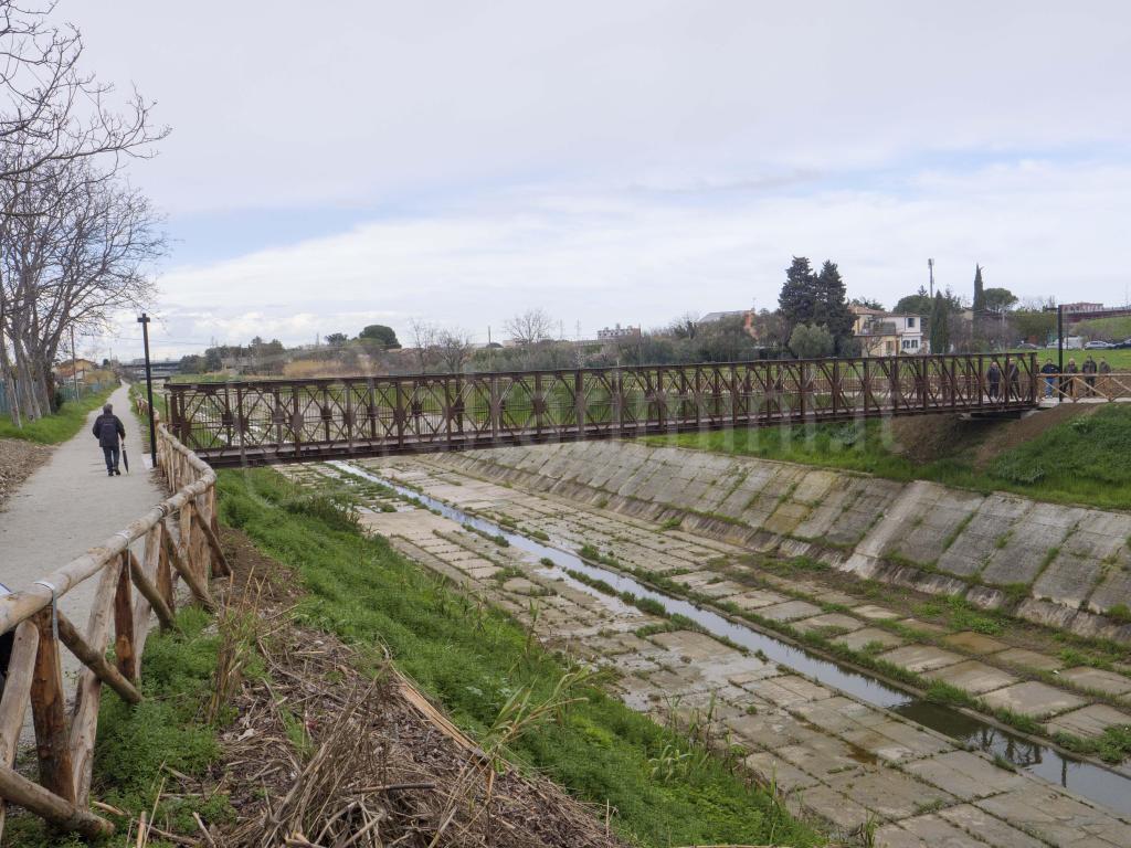 Rimini; 06/03/2024: Comune RN, Ufficio Stampa, apertura ponte sul deviatore Ausa zona Padulli©Riccardo Gallini /GRPhoto