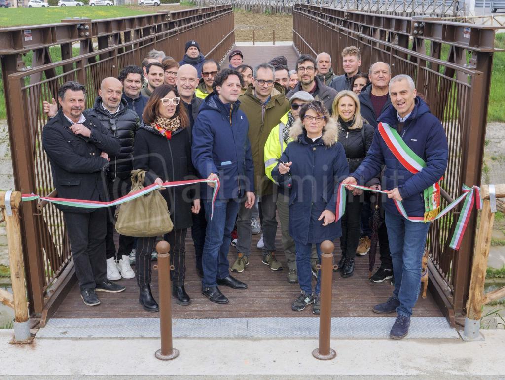 Rimini; 06/03/2024: Comune RN, Ufficio Stampa, apertura ponte sul deviatore Ausa zona Padulli©Riccardo Gallini /GRPhoto