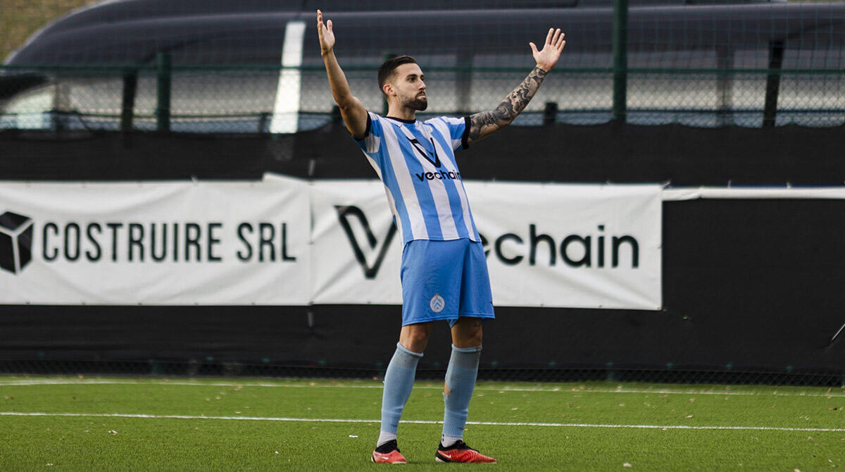 D'Este show: San Marino espugna Prato e vede i playoff - D'Este esulta PH PIERPAOLO PIPPO