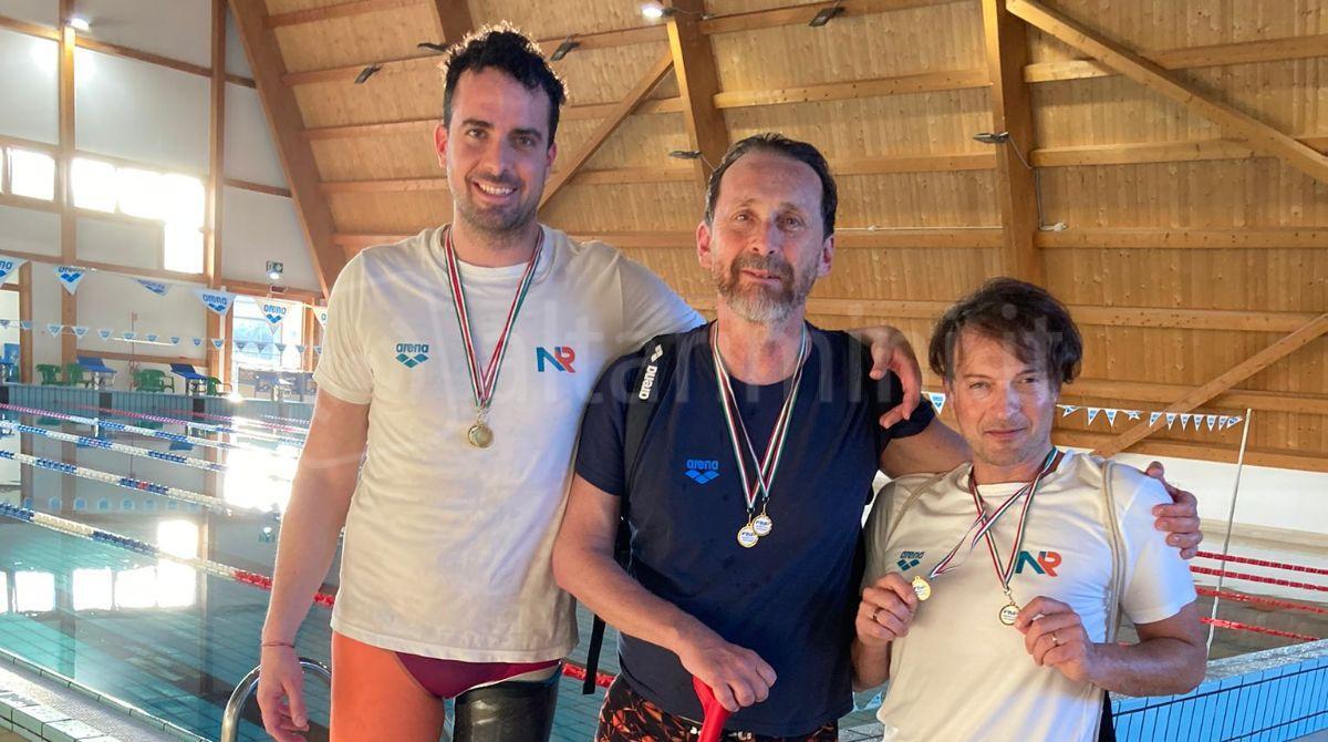 Nuoto paralimpico: primi successi della Polisportiva Riccione al Campionato Assoluto Marche - Giulio Bernini, Cristian Lucarelli e Leonardo Torsani