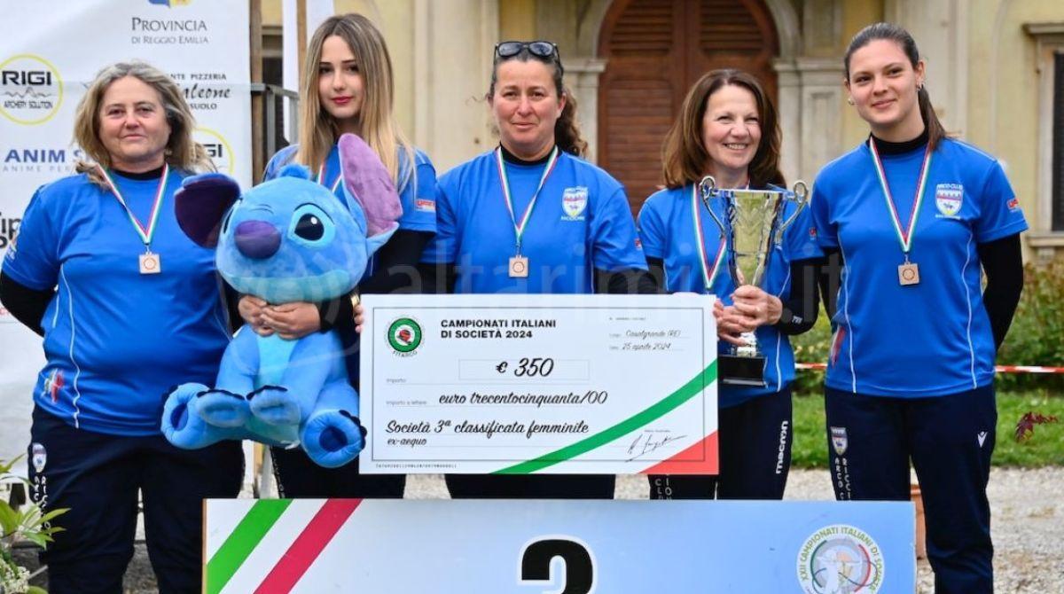 L’Arco Club Riccione sul podio dei Campionati Italiani a Squadre di Società - Norcia, Morgagni, Fusciani , Piredda, Peruzzi