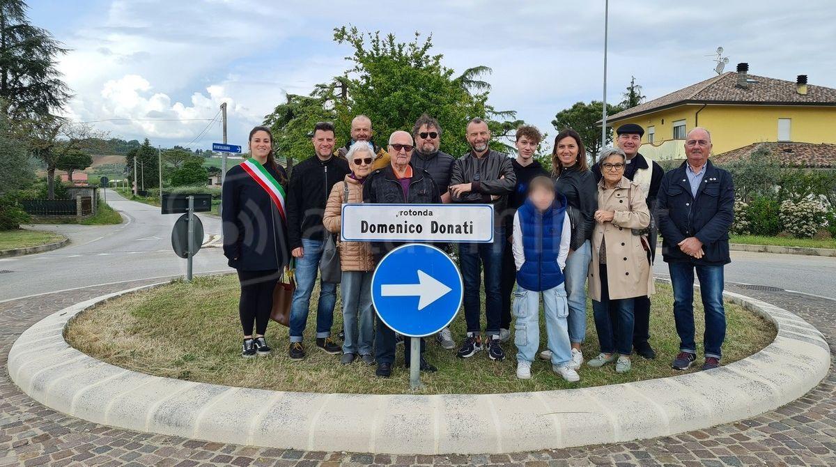 Nuova rotatoria a Santarcangelo intitolata Domenico Donati - 