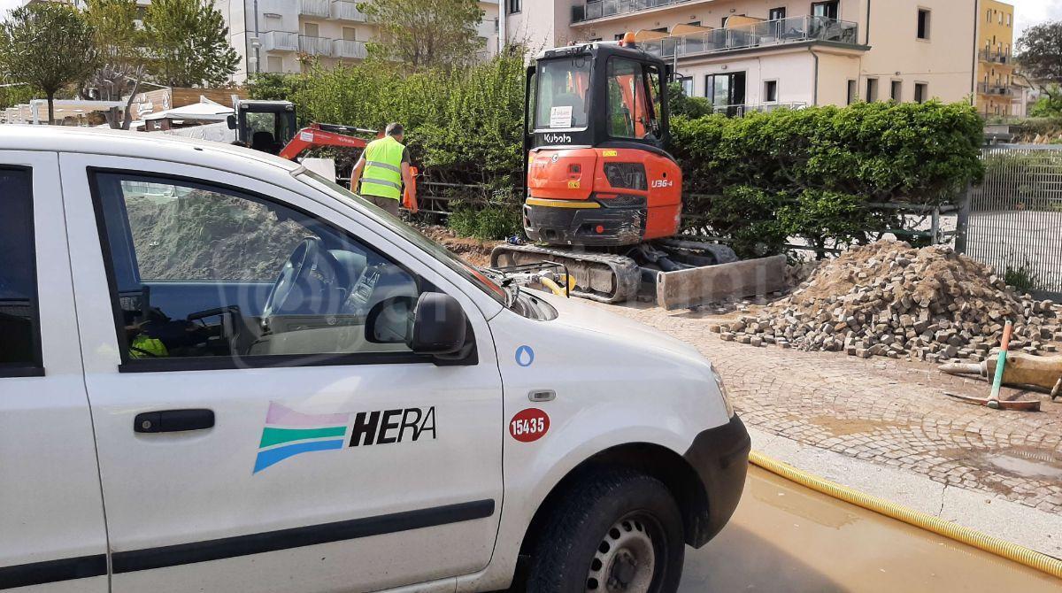 Attivo il collegamento fognario di Sassofeltrio al depuratore di Cattolica - Cantiere Hera
