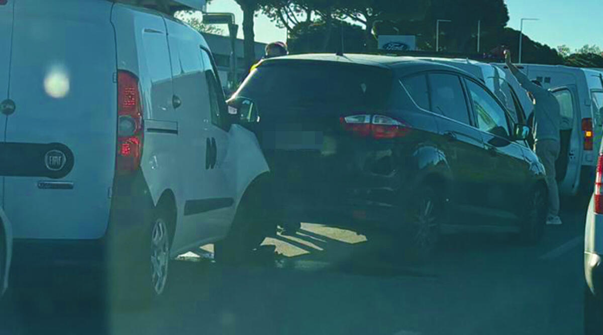 Tamponamento a catena tra sei veicoli sulla SS9 a Rimini - Il luogo dell'incidente