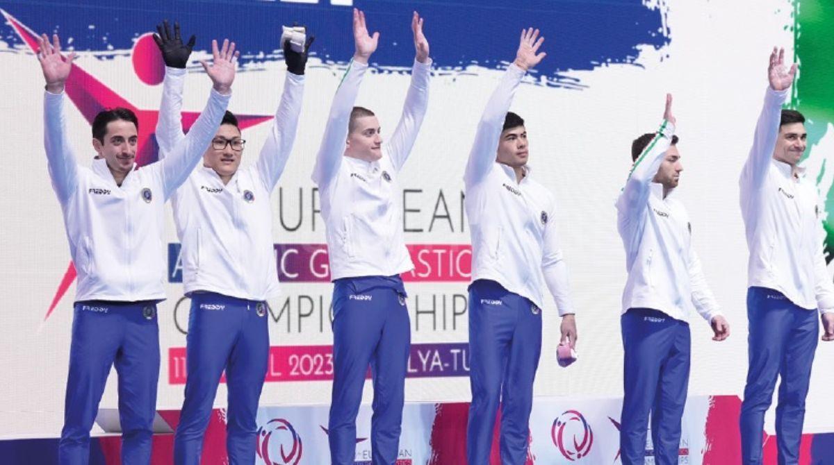 Campionati Europei di Ginnastica Artistica: ecco i convocati della Nazionale maschile a Rimini - La squadra maschile campione d'Europa 2023 - oh Simone Ferraro