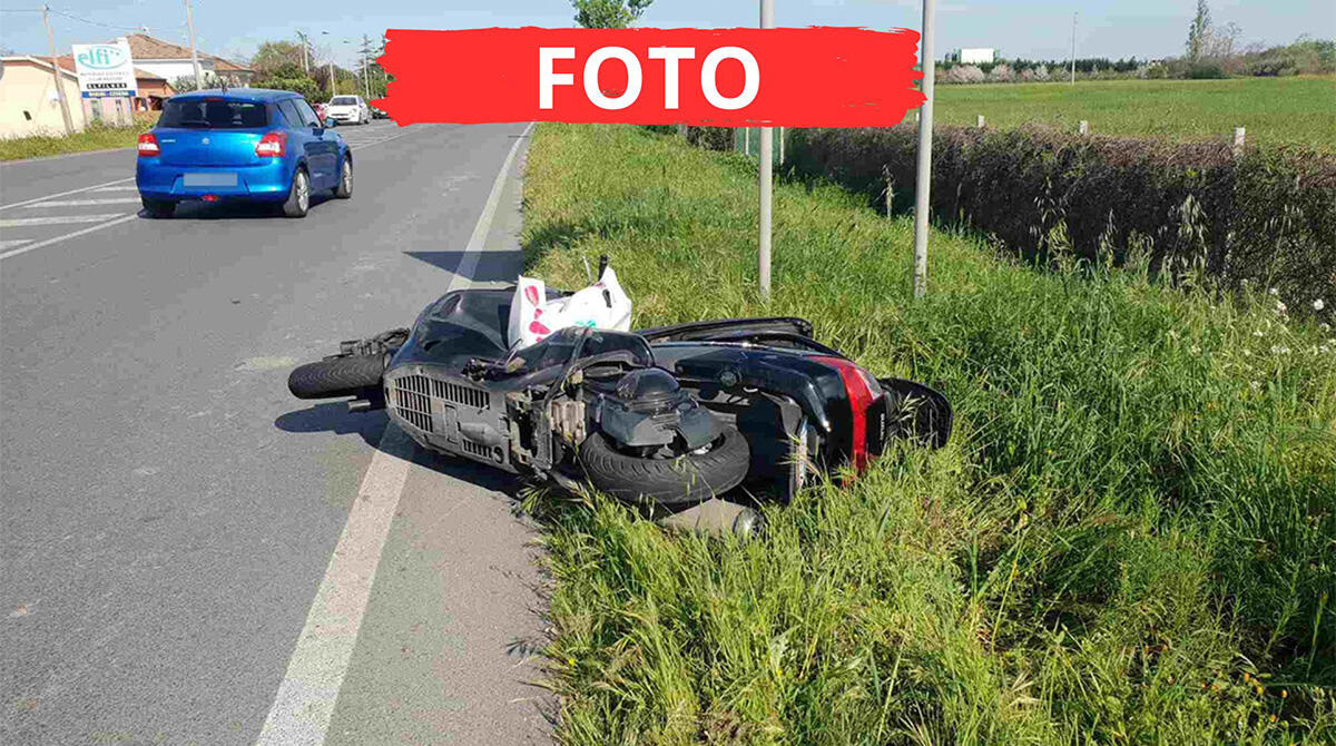 Incidente sulla via Emilia a Rimini: anziano alla guida coinvolto in scontro con uno scooter - Lo scooter incidentato