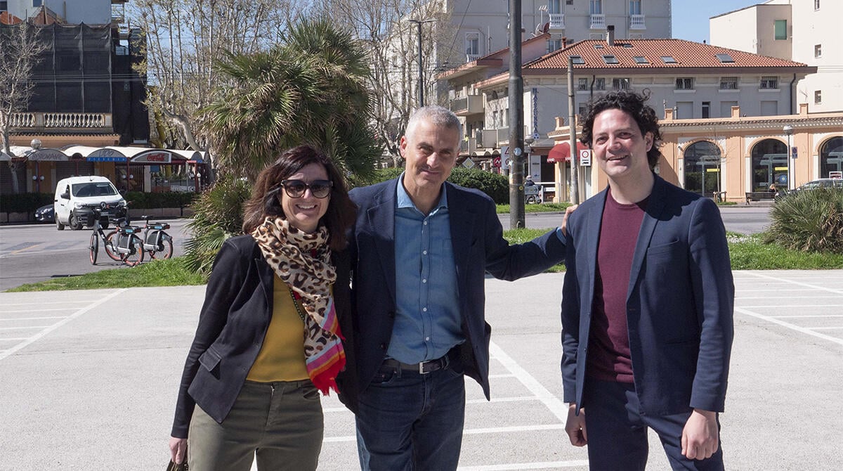 Parcheggio Marvelli, al via il cantiere: 373 posti auto pronti per inizio maggio 2026 - Gli assessori Roberta Frisoni e Mattia Morolli con il sindaco Jamil Sadegholvaad
©Riccardo Gallini /GRPhoto