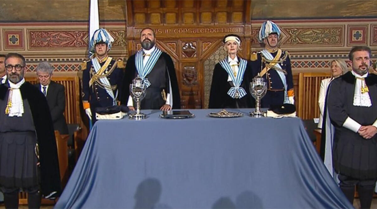 San Marino: insediamento dei nuovi capi di stato in vista dell'accordo con l'Europa - Foto Televisione della Repubblica di San Marino