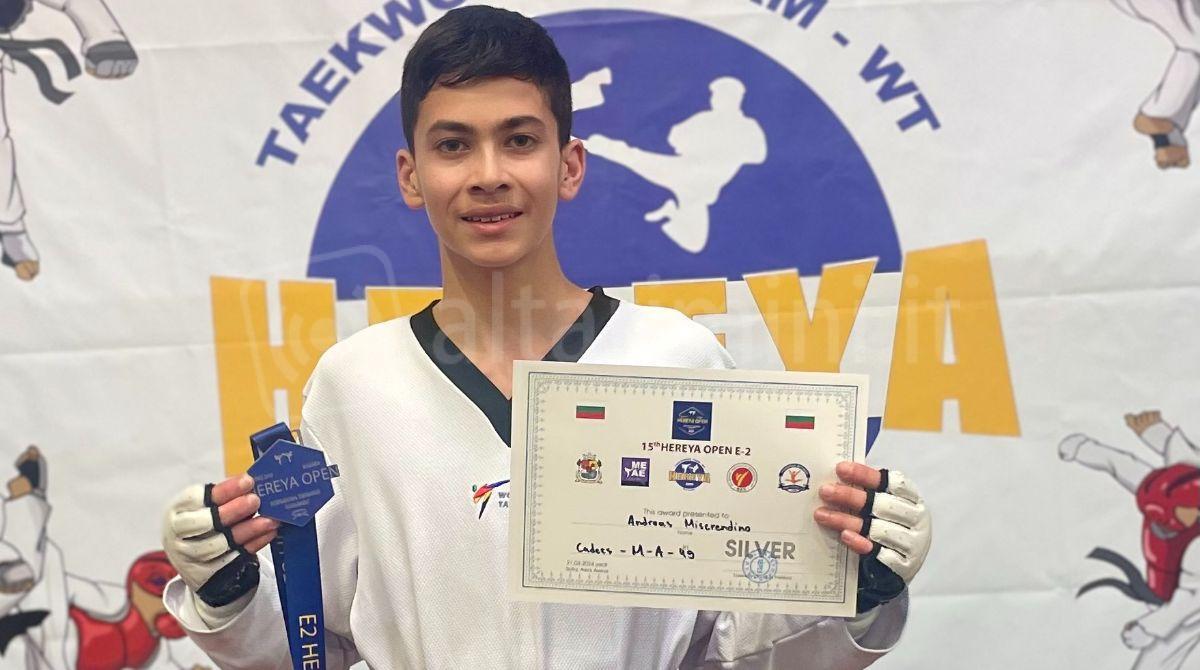 Taekwondo, Andreas Miserendino argento all'Hereya Open di Sofia - Andreas Miserendino