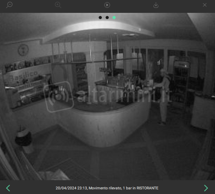 Le immagini delle telecamere