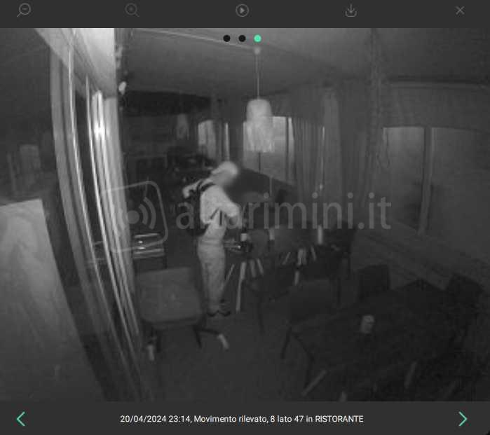 Le immagini delle telecamere