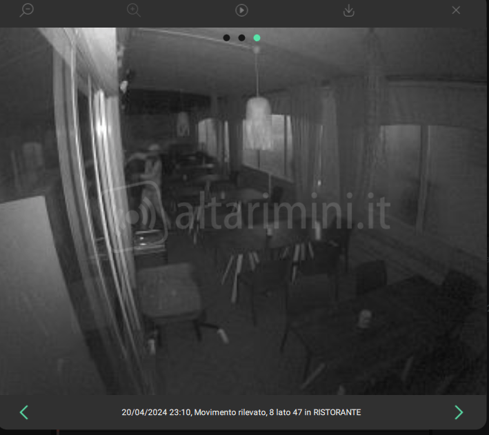 Le immagini delle telecamere