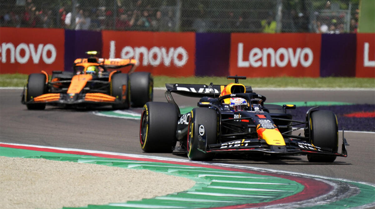 F1, a Imola Verstappen davanti a Norris. Leclerc terzo - Verstappen precede Norris PH ANSA