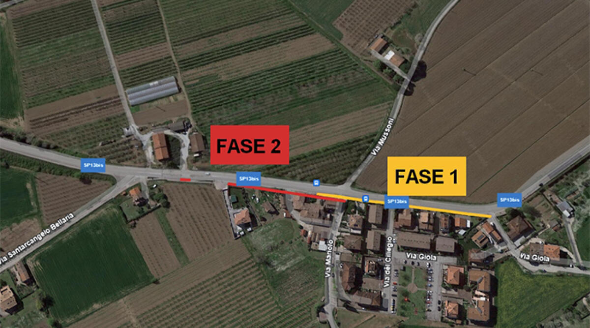 Importante cantiere alla Giola sulla Sp13bis: come cambia la viabilità a Santarcangelo - 