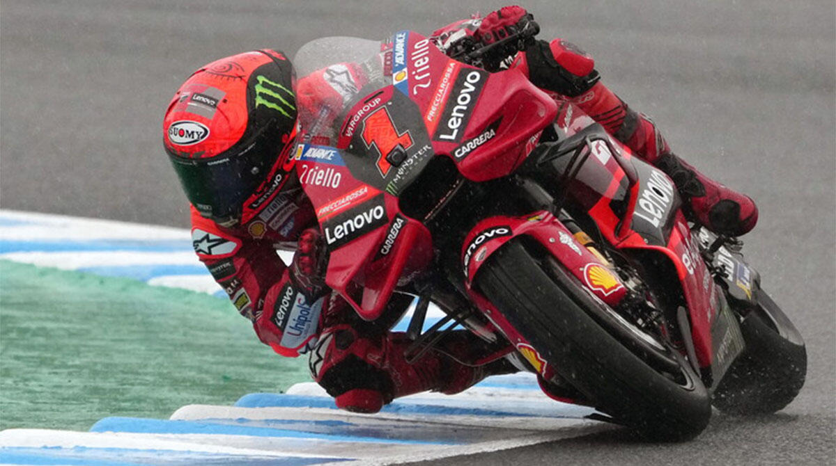 Bagnaia trionfa in Catalogna, Martin e Marc Marquez sul podio. Bastianini delude - "Pecco" Bagnaia PH ANSA