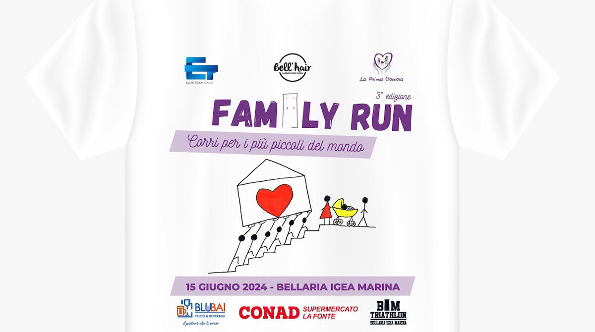 È di un bambino di Bellaria la t-shirt ufficiale della “Family Run” - Il disegno vincitore
