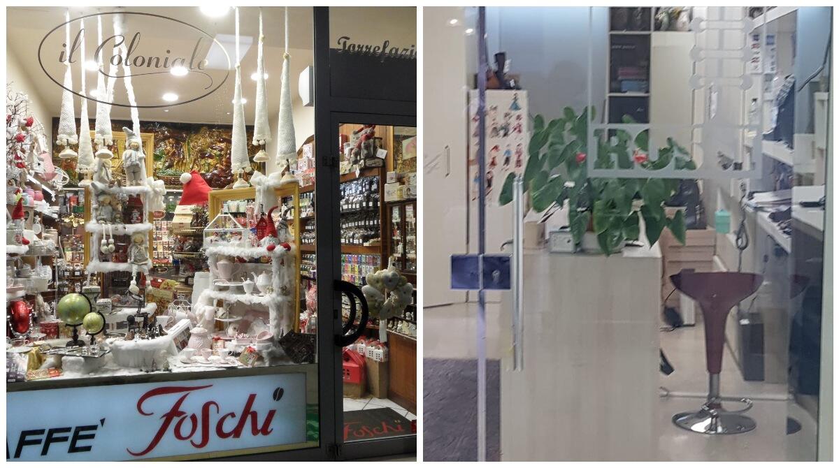 Scarpe e caffè: due eccellenze del centro di Rimini entrano nell'albo delle botteghe storiche - Le vetrine de "Il Coloniale" e "Rossi Calzature" - Rimini