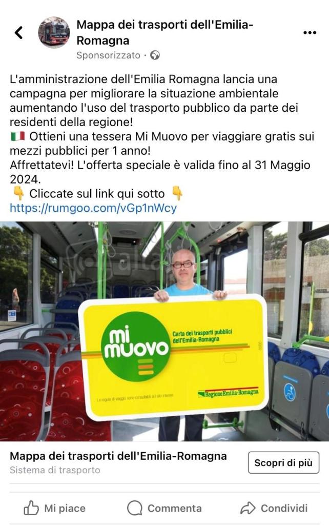 I falsi annunci sui social