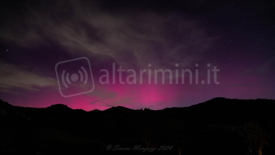 Aurora Boreale in Alta Valmarecchia PH SIMONE MENGOZZI