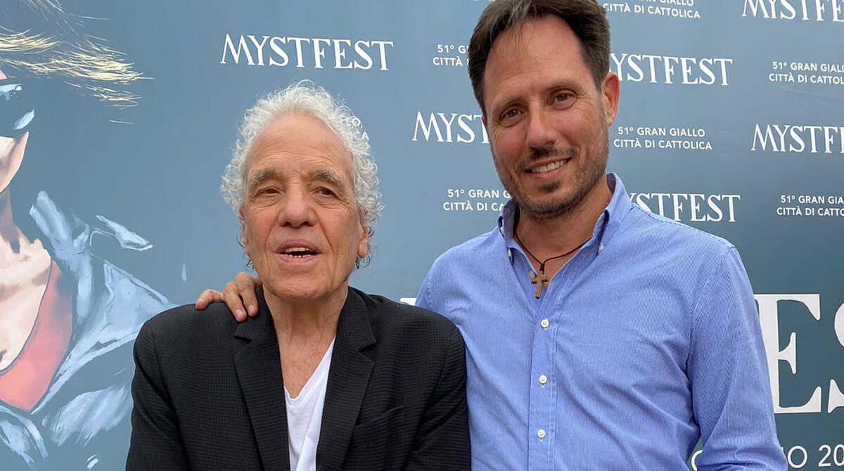 Cattolica, premio Pinketts ad Abel Ferrara: la consegna da parte del gruppo Sgr - Abel Ferrara e Demis Diotallevi