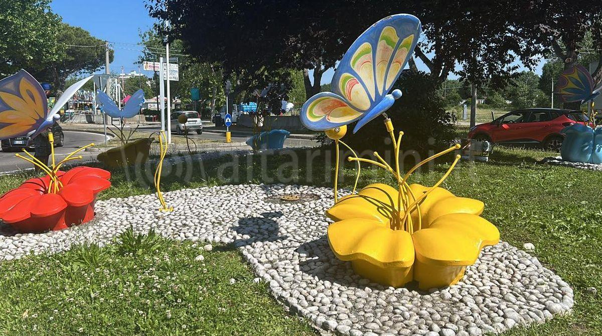Riccione, terminati i lavori alla Rotatoria delle Farfalle -