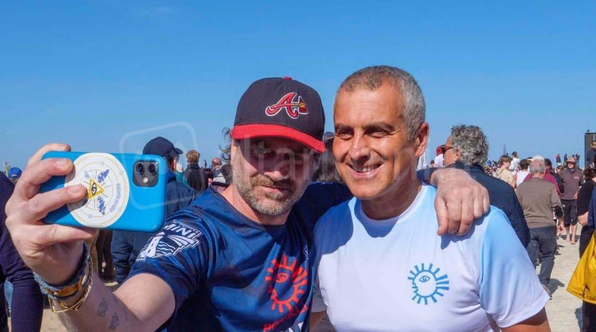 Sport riminese in lutto, scomparso l'ex giocatore Massimo Morri - Massimo Morri e Jamil Sadegholvaad (ph dalla pagina Fb del sindaco di Rimini)