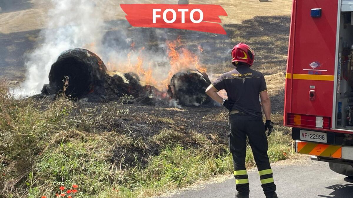 Cavallara di Maiolo: balle di fieno a fuoco, si sospetta un atto doloso - Il luogo dell'incendio