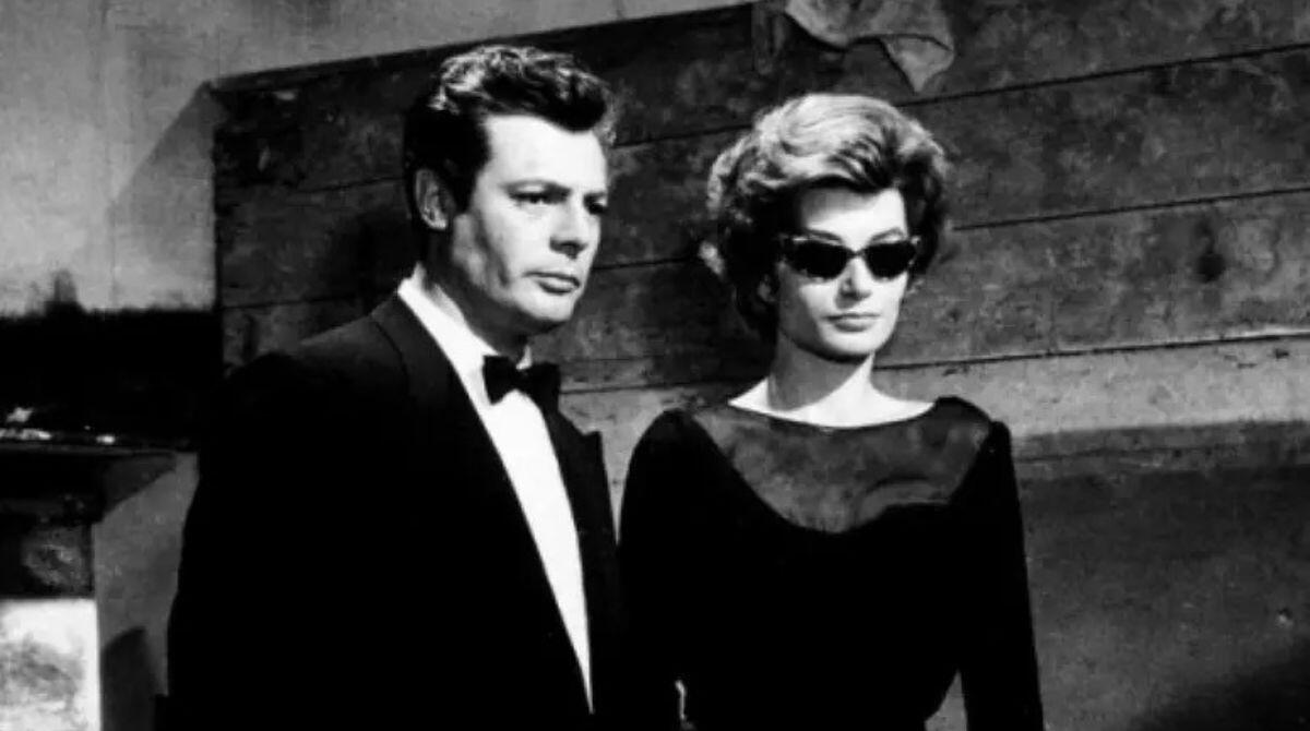 Addio Anouk Aimée, attrice de La Dolce Vita - Anouk Aimée con Mastroianni