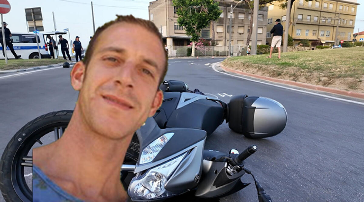 Marco Bianchi, lo scooterista morto a Rimini: lavorava nell'edilizia - Marco Bianchi, sullo sfondo il luogo dell'incidente