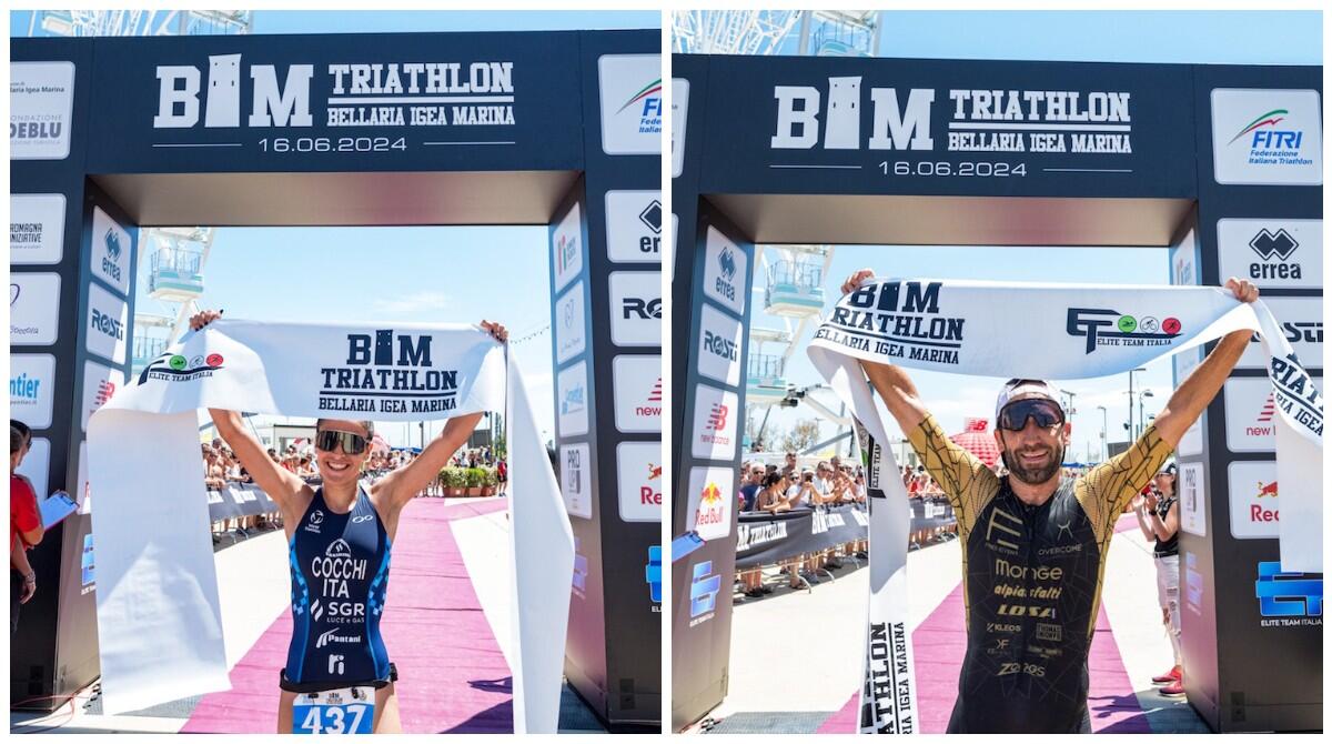 Bim Triathlon 2024: estasi Chiara Cocchi. Nel maschile trionfa Ceccarelli - Chiara Cocchi e Mattia Ceccarelli