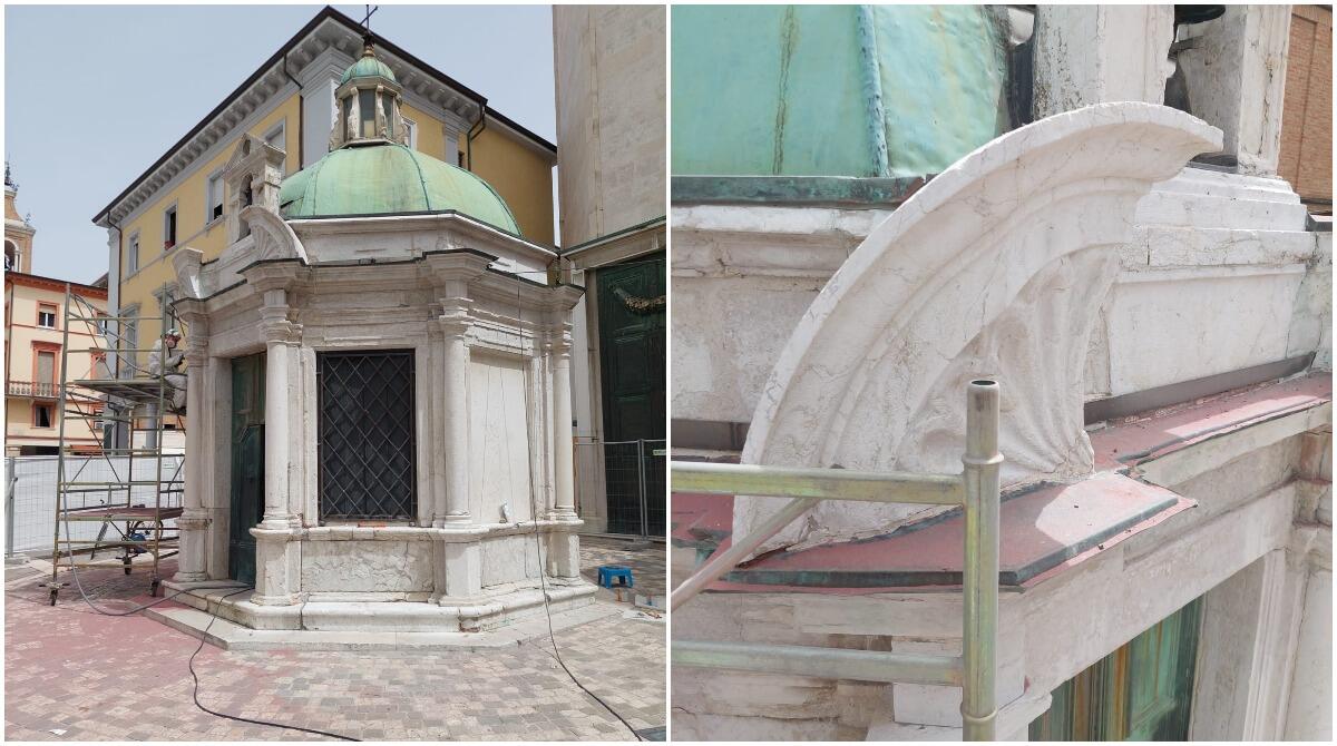 Il Tempietto di Sant'Antonio come non lo avete mai visto: ritorno ai suoi colori naturali - Tempietto di Sant'Antonio da Padova, Rimini