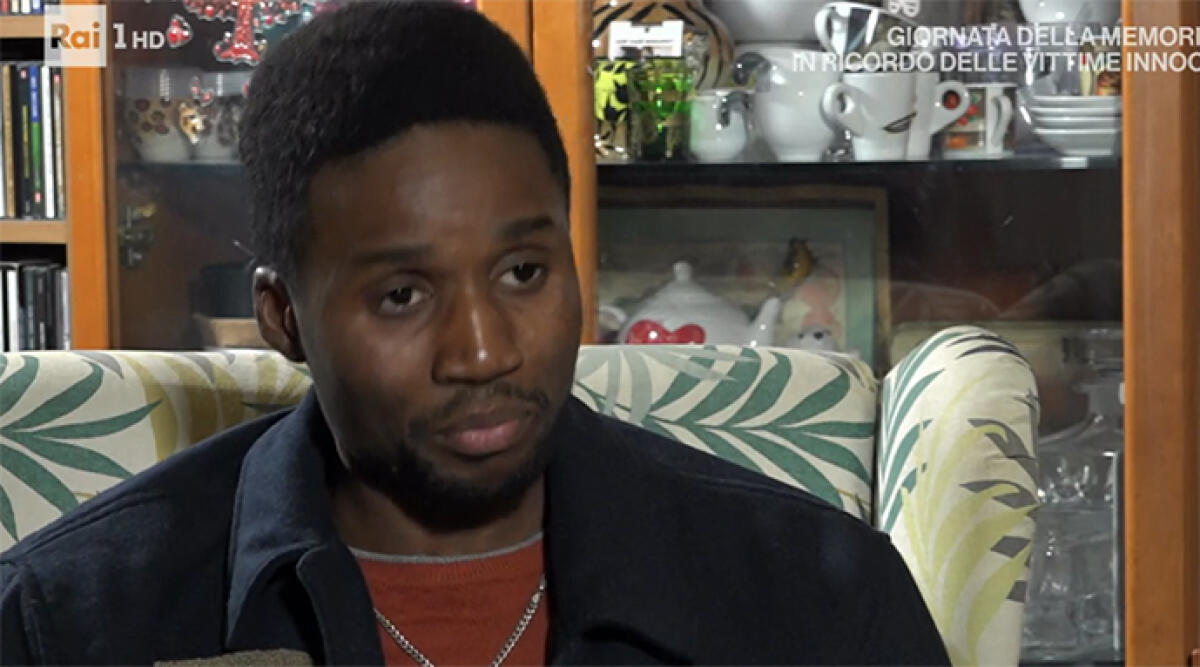 Caso Pierina, 11 giugno data chiave: i test sul dna di Louis Dassilva - Louis Dassilva, un fermo immagine della trasmissione di Rai1