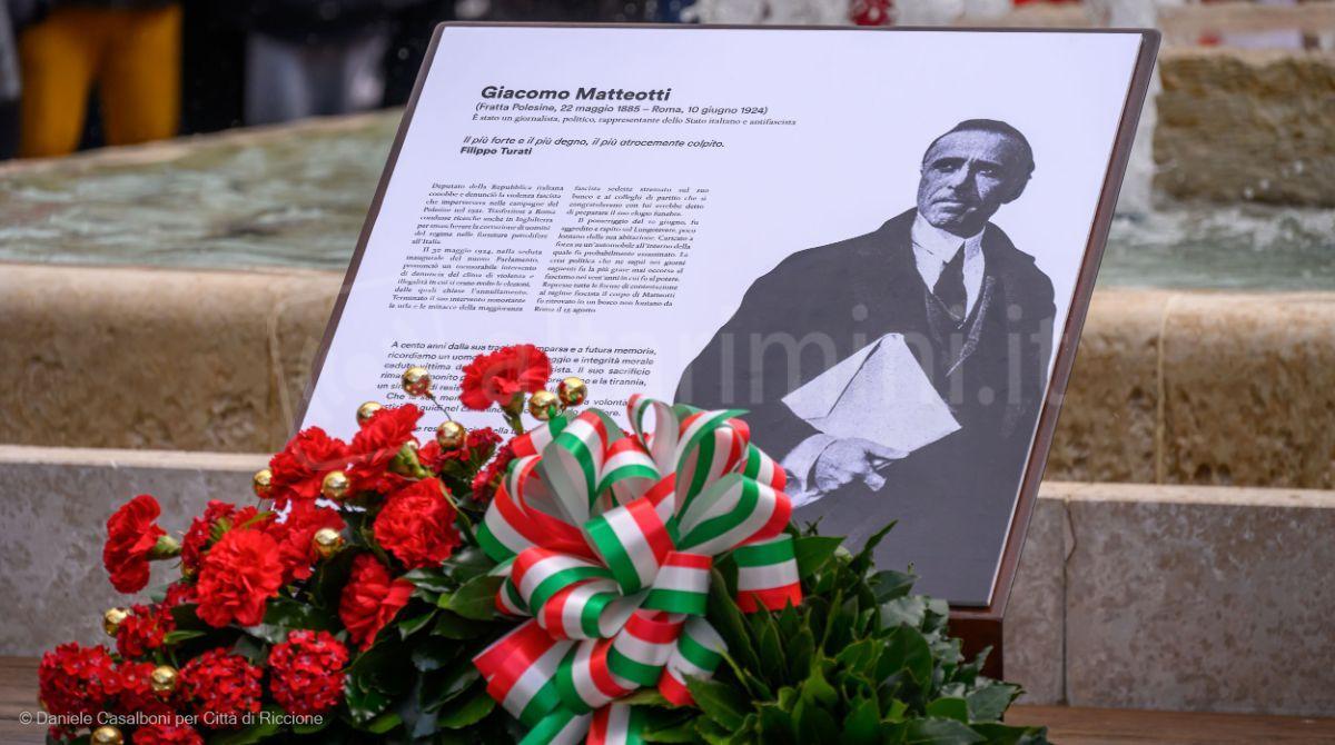 Riccione ricorda Giacomo Matteotti a 100 anni dalla scomparsa -