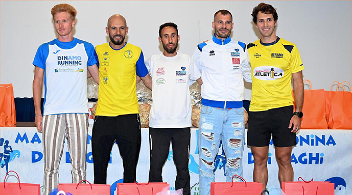 Maratonina dei Laghi: trionfano Soffiantini e Accorsi, in 1000 al nastro di partenza - Il podio Maschile