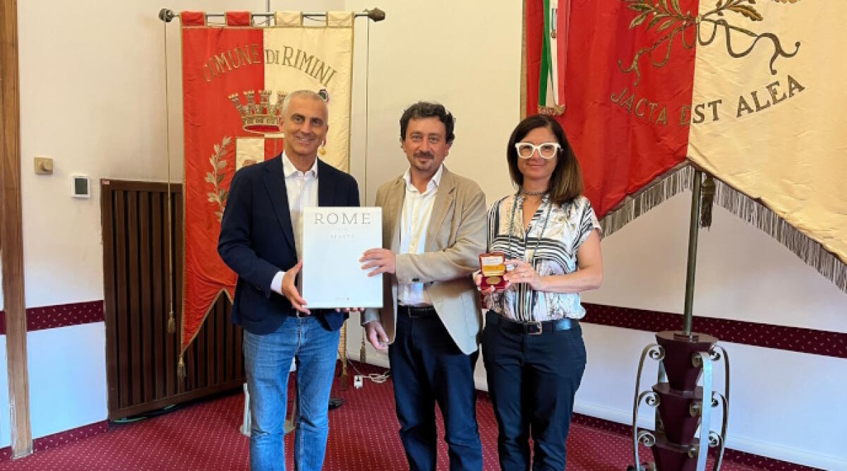 L'assessore all’Urbanistica di Roma Capitale, Maurizio Veloccia, in visita a Rimini per il Piano Strategico - L'assessore Veloccia tra il sindaco Sadegholvaad e l'assessora Frisoni