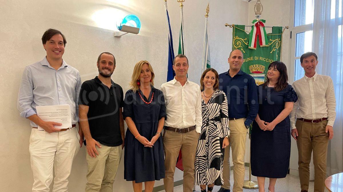 Osservatorio provinciale sulla criminalità organizzata. A Riccione un incontro progettuale - Francesco Bragagni, Filippo Borghesi, Sandra Villa, Filippo Valentini, Claudia Gabellini, Filippo Giorgetti, Francesca Piraccini e Ivan Cecchini