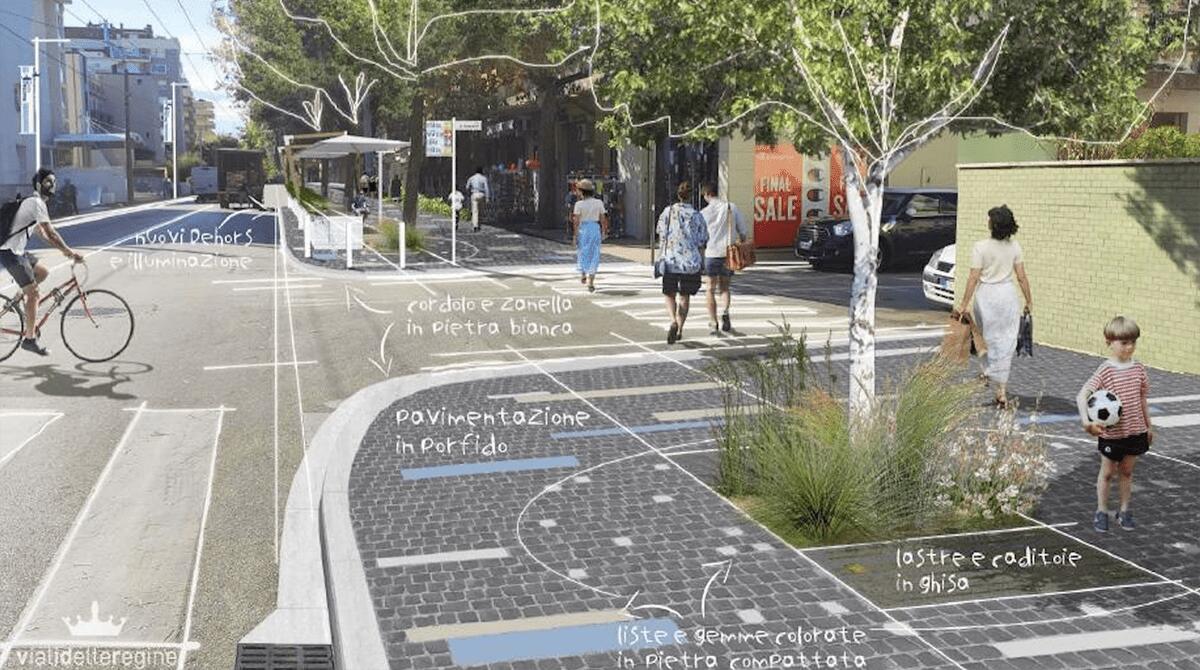 Rimini, prosegue la riqualificazione dei viali delle Regine: ora tocca al Regina Elena - Rendering viale Regina Elena