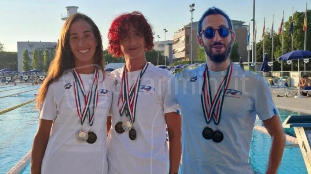 Polisportiva Riccione brilla ai Campionati Italiani Nuoto Master: podio per Vanni, Mulazzani e Cocco - Sara Vanni, Laura Mulazzani, Filippo Cocco.