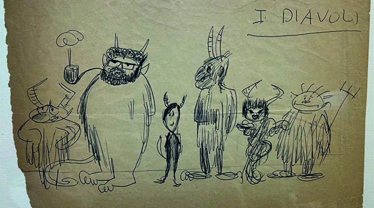 Nuovo patrimonio per il Fellini Museum: in mostra 27 disegni inediti di Fellini - I diavoli