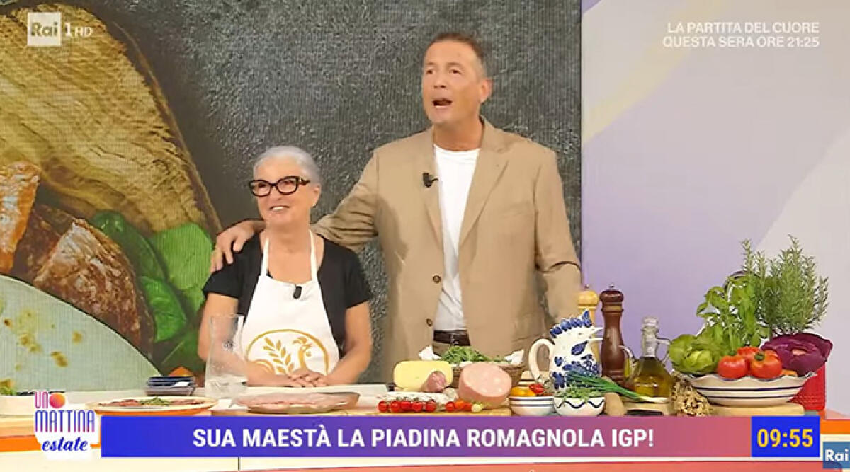 Riflettori nazionali per la Piadina Romagnola Igp su Unomattina su Rai 1 -
