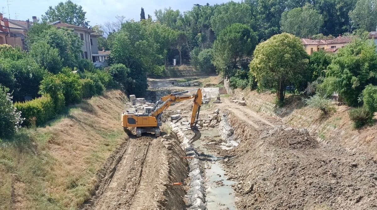 Al via i lavori sugli argini del Rubicone dopo l'alluvione dello scarso anno - Lavori sul Rubicone