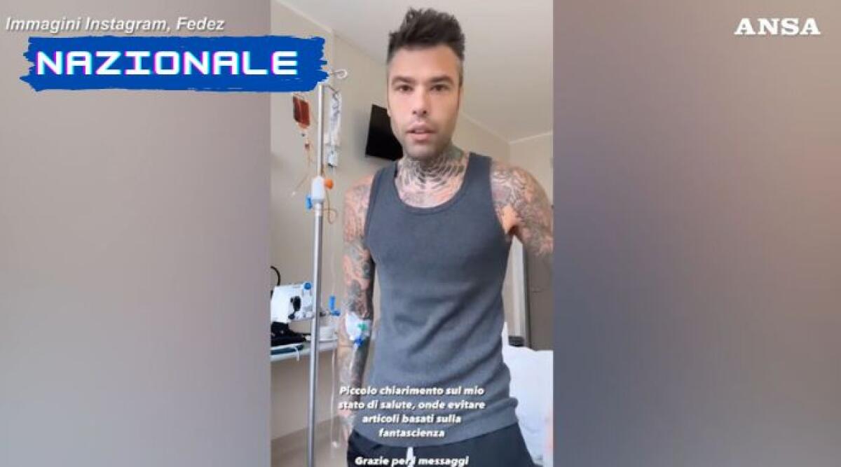 Fedez sul ricovero: Ricostruzioni da fantascienza" - Dall'instagram di Fedez - ANSA