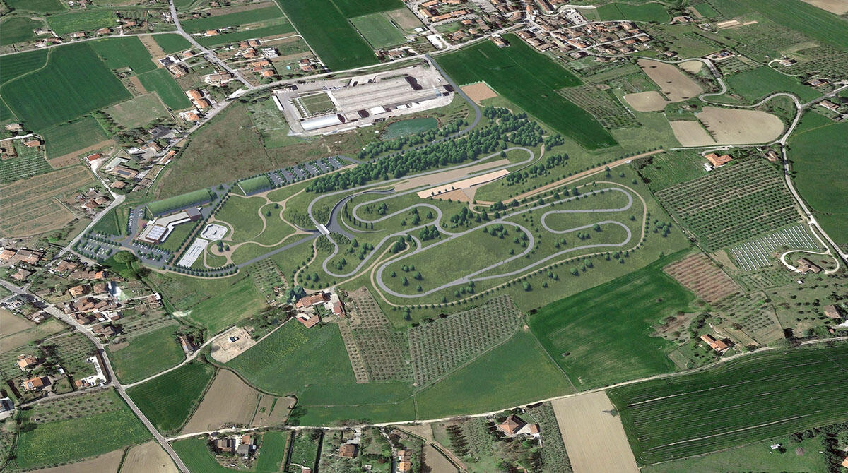 Nuovo grande Parco Sportivo Ciclistico, i cittadini preoccupati per viabilità e impatto sul territorio - Il rendering del nuovo parco sportivo