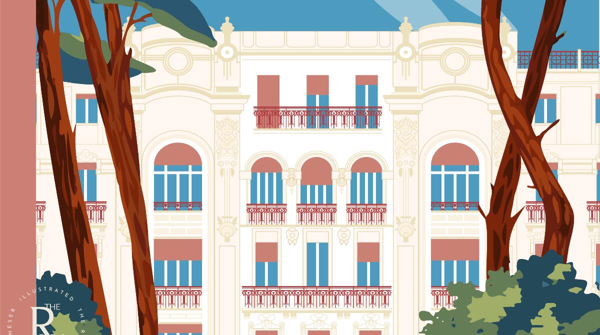 Al via "The Rimineser", la mostra di illustrazioni che raccontano Rimini - Grand Hotel nella locandina