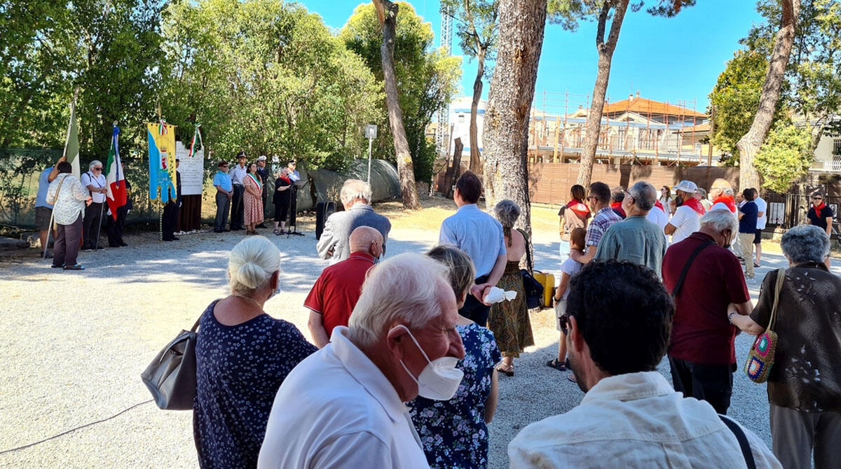 Cerimonia di raccoglimento per l’80° anniversario dell’eccidio di Fossoli - Un momento della commemorazione 2023