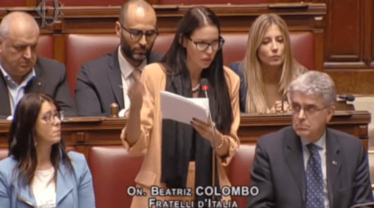 Approvato il DL Infrastrutture: con la nuova Marecchiese una svolta per il territorio di Rimini - Beatriz Colombo durante una discussione alla Camera dei deputati