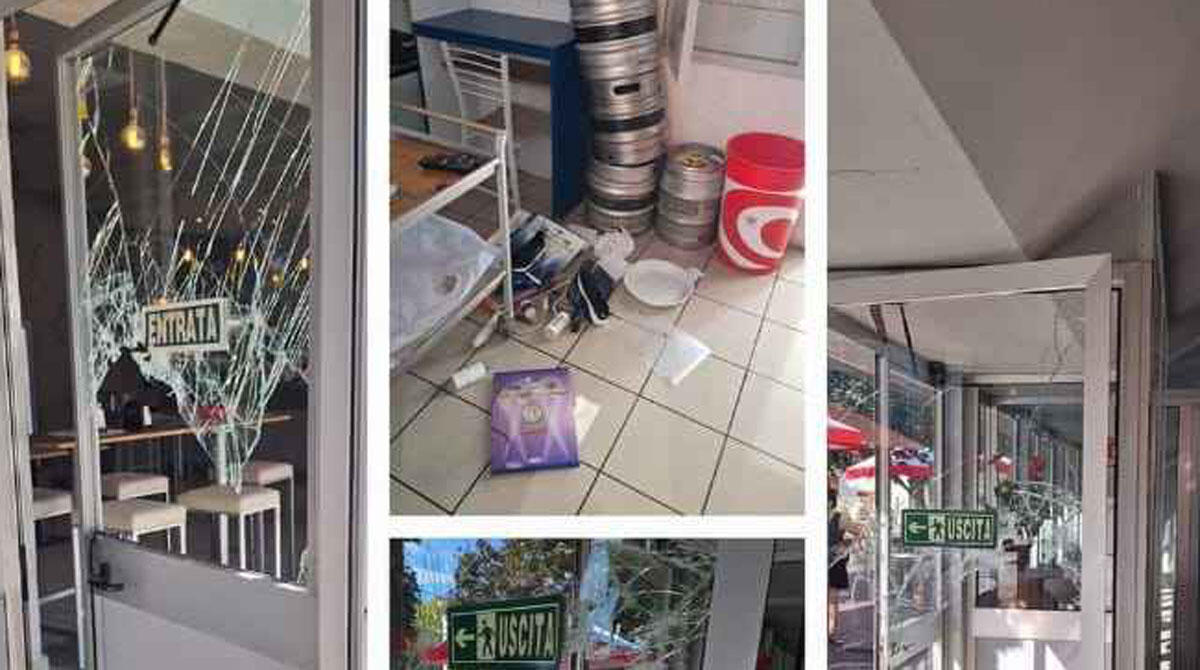 Furto al bocciodromo di Riccione: portano via soldi, birra e liquori - I danni al bocciodromo PH FACEBOOK