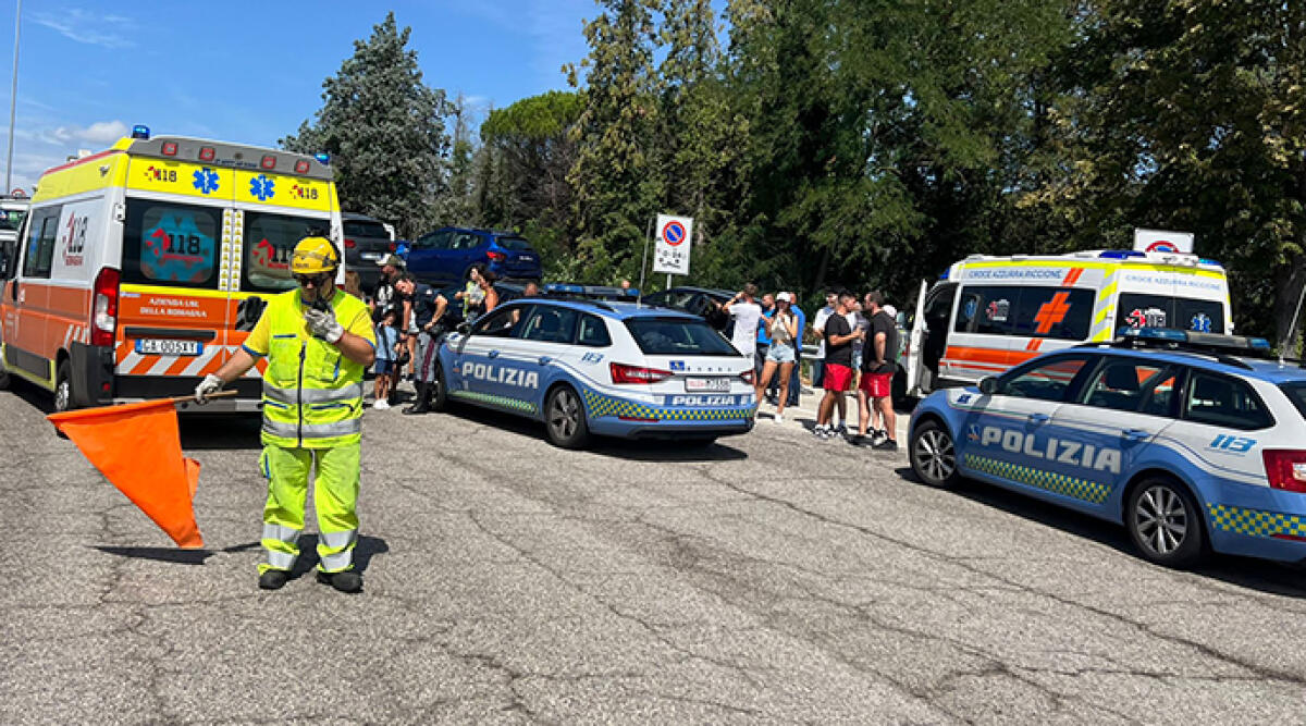 Incidente sulla A14 al casello di Rimini: traffico bloccato, cinque auto coinvolte - Il luogo dell'incidente