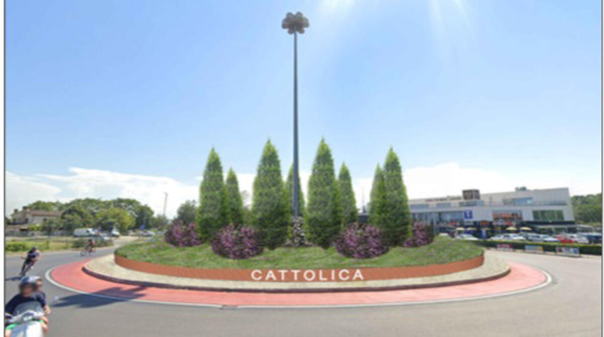 Ecco la nuova porta di ingresso alla Valconca: nuovo aspetto per la rotatoria della Provinciale 17 - Rendering della rotatoria dopo la riqualificazione